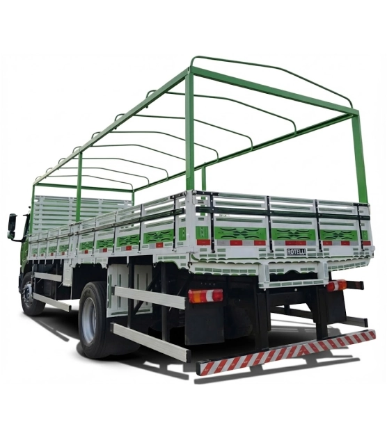 Carroceria Guarda Baixa com estrutura metálica superior